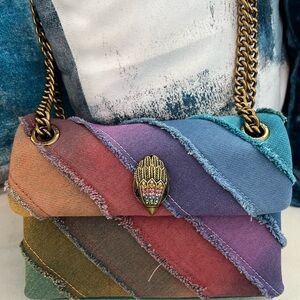 Kurt Geiger Rainbow Denim Shoulder Bag